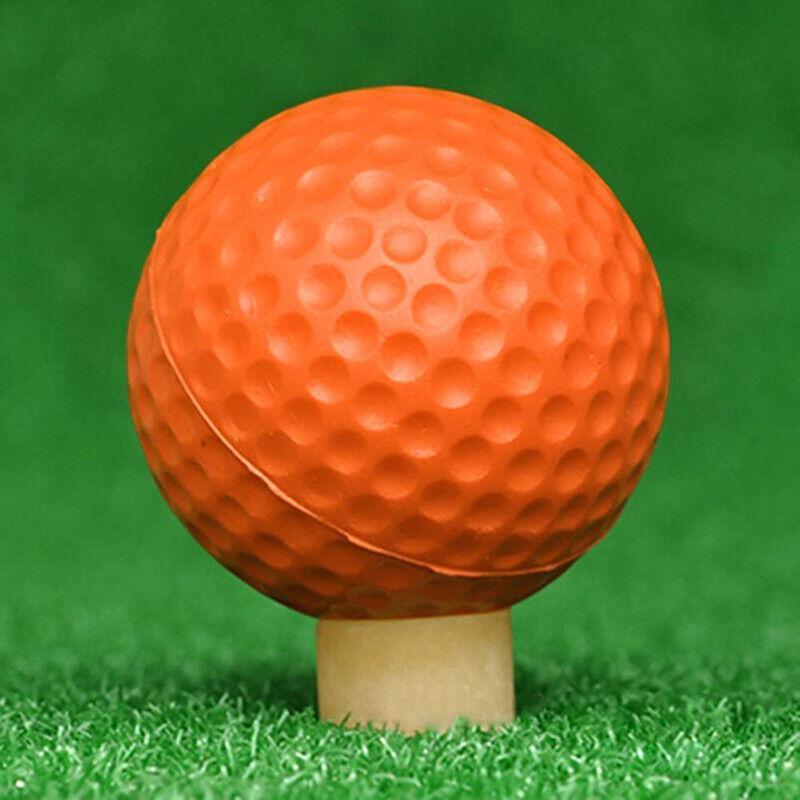 Indoor Outdoor Golf Training Foam Balls 12 Pack PU Soft Practice Accessories - Orange