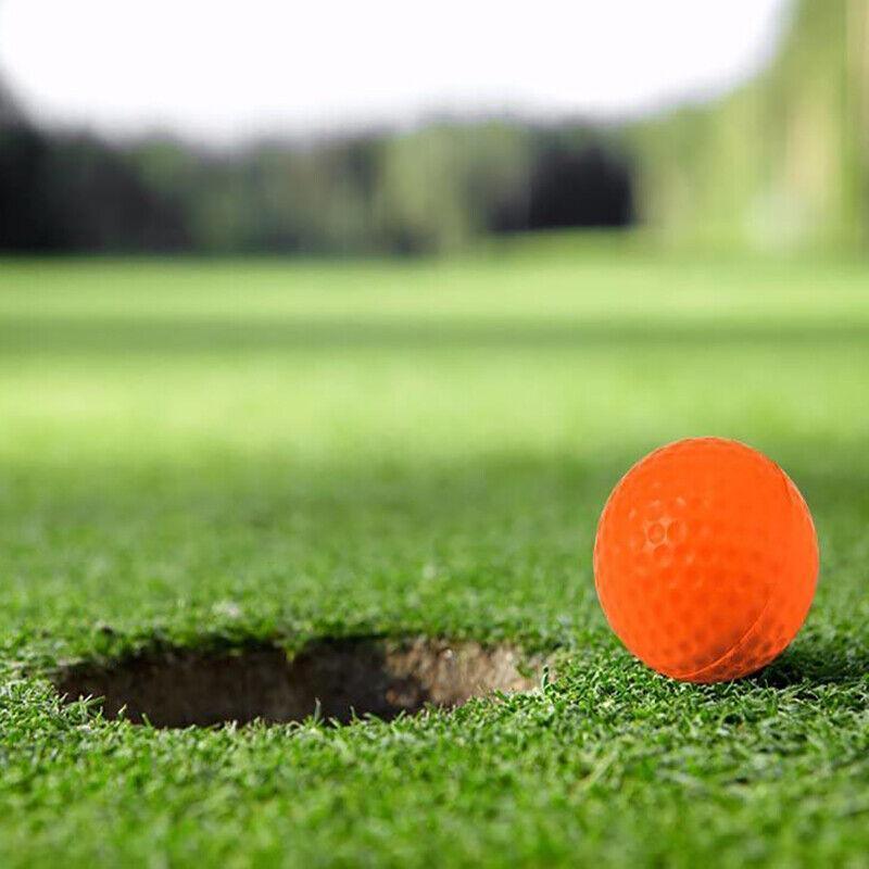 Indoor Outdoor Golf Training Foam Balls 12 Pack PU Soft Practice Accessories - Red