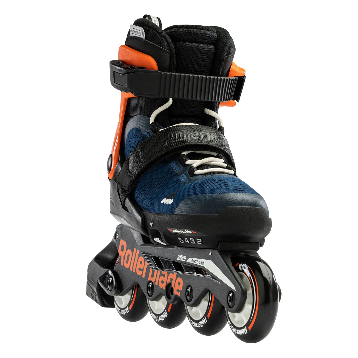 Rollerblade Microblade Adj Inline Skates Midnight Blue/Warm Orange