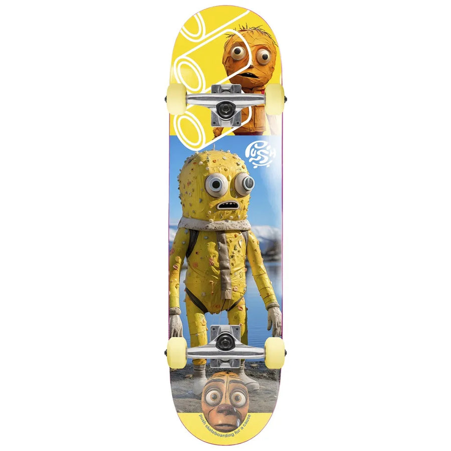 Push Skateboard Complete Yellow Man 7.25" Mini youth