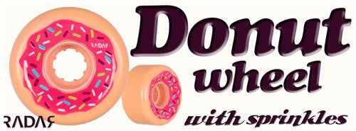 Radar Donut 62mm/78a Pink Sprinkle Wheels 4pk - Skatescool Australia