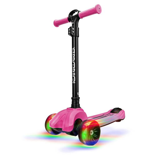 RD 3-Wheel Pink Scooter With Lightup Wheels