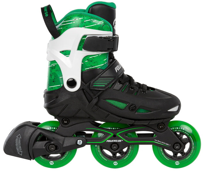 Powerslide Phuzion Universe Adjustable Inline Skates Green 3W