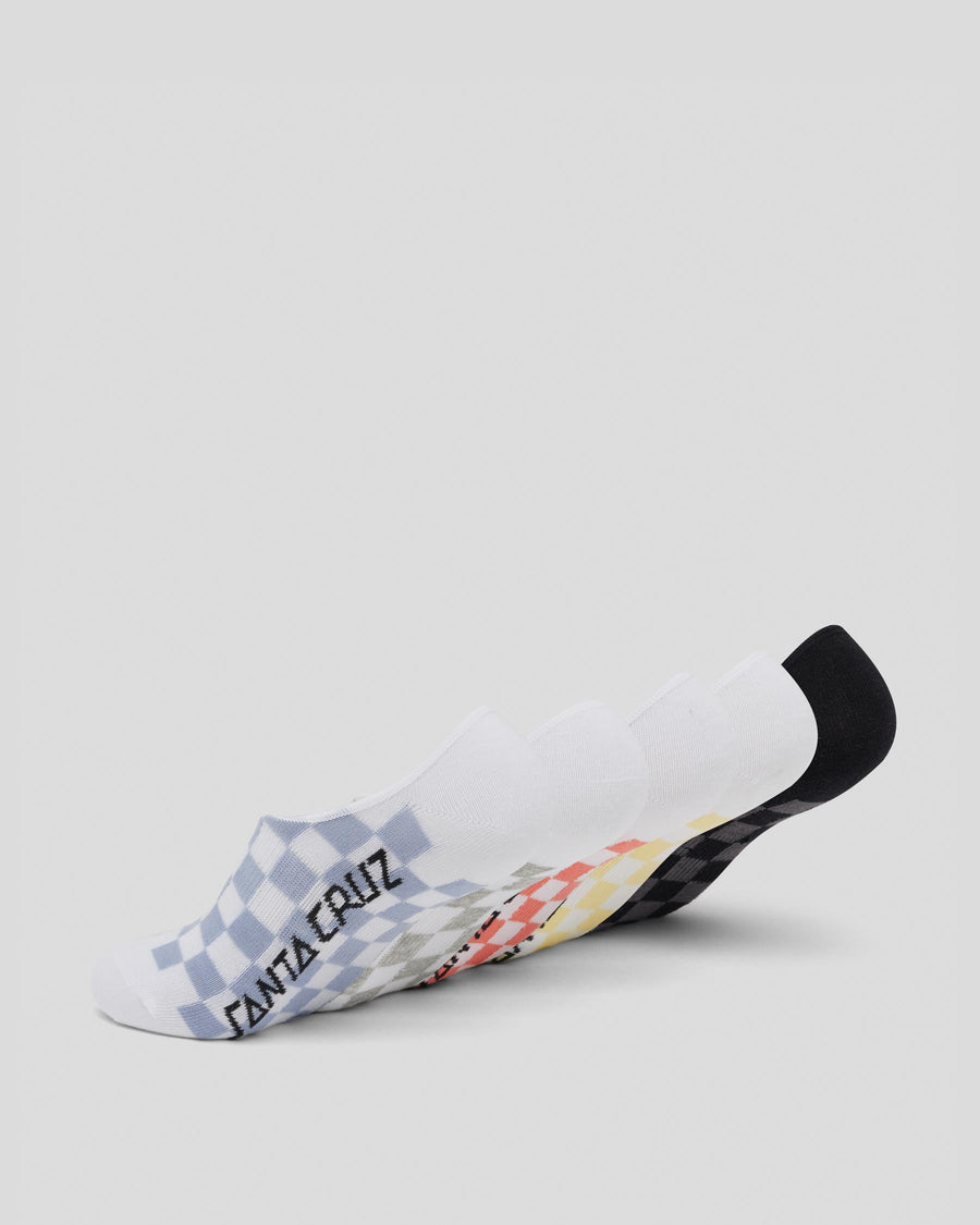 Santa Cruz Solid Strip Check No Show Sock Womens