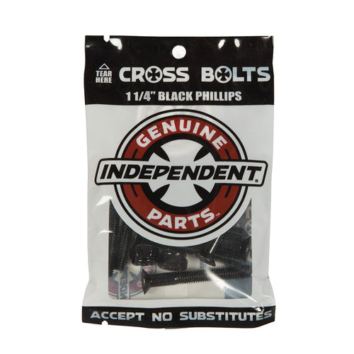 Independent - 1.25" Phillips Hardware Black Pk/8