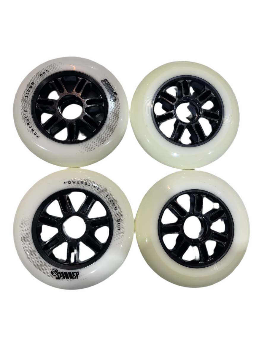 Powerslide Spinner Wheels 110mm 88a Matte White EACH