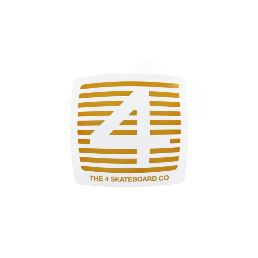 4 Skateboard Striped TV Sticker - Brown