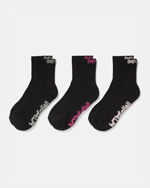 Impala Everyday Socks 3 pack - Black