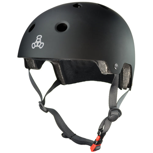 Triple 8 Certified Helmet SS All Black Rubber
