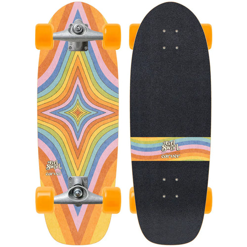 Carver x GIRLSWIRL Cx Raw Complete Surf Skate Sunflower/Daydream/LongSwirl