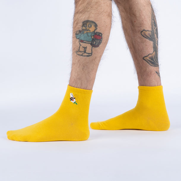 Sock it to Me "Bee Mine" Quarter Crew Socks