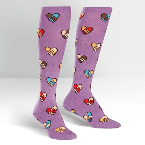 Sock It To Me Hands Across Calves Knee High Socks