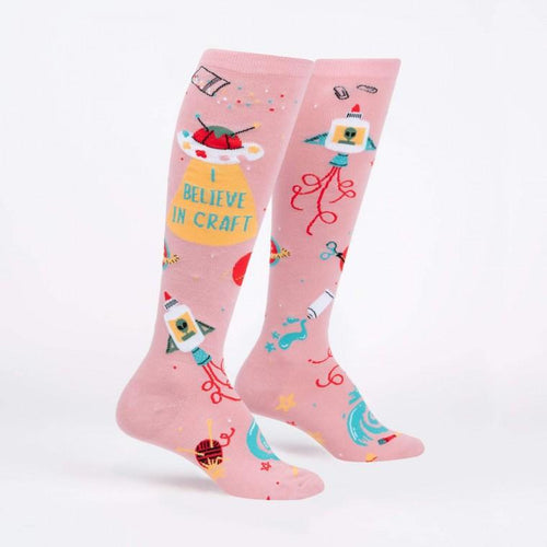 Sock It To Me I Believe In Craft Knee High Socks
