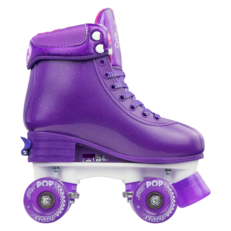 Crazy Glitter Pop Roller Skates Purple