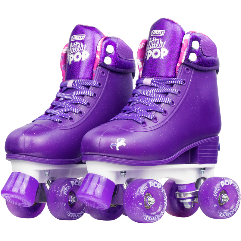 Crazy Glitter Pop Roller Skates Purple
