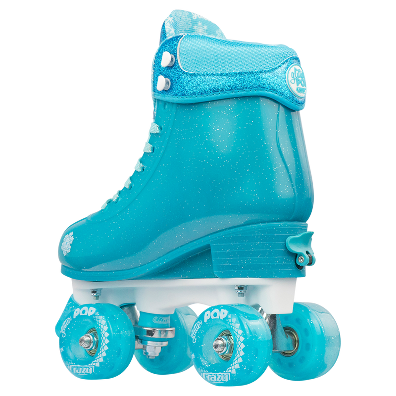 Crazy Glitter Pop Roller Skates Teal