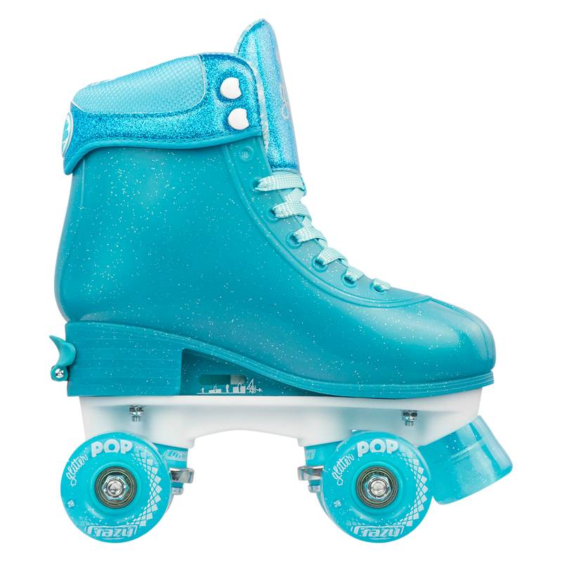Crazy Glitter Pop Roller Skates Teal