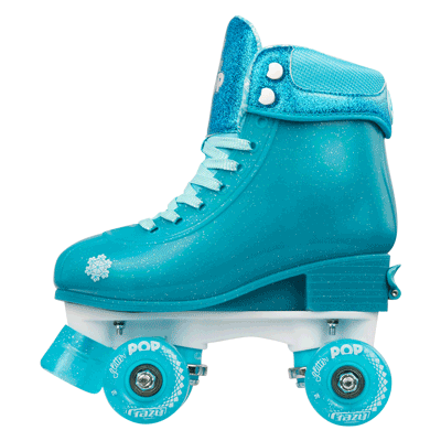 Crazy Glitter Pop Roller Skates Teal