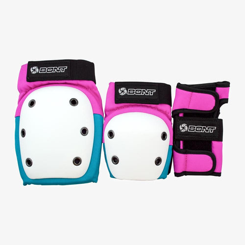 Bont Skate Triple Pad Protection Set Junior Pink/Teal