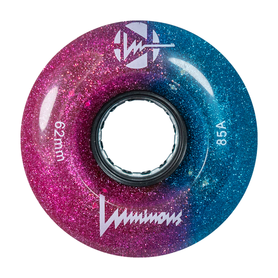 Luminous LED Quad Wheels Glitter 62mm 85a 4pk