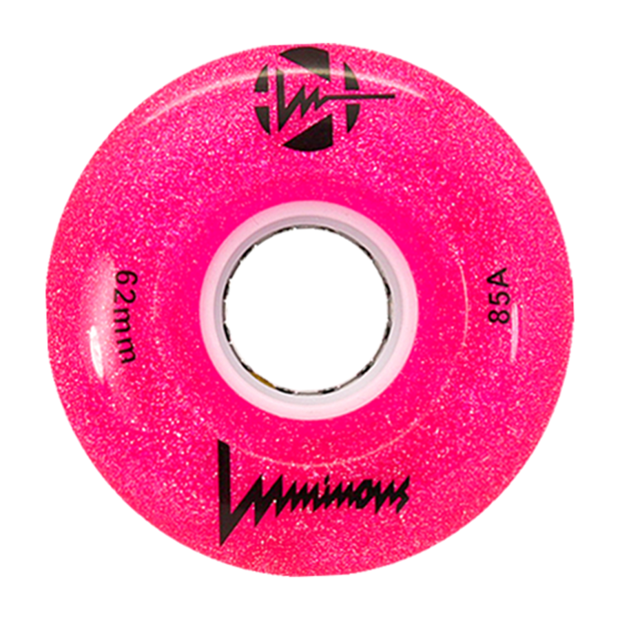 Luminous LED Quad Wheels Glitter 62mm 85a 4pk