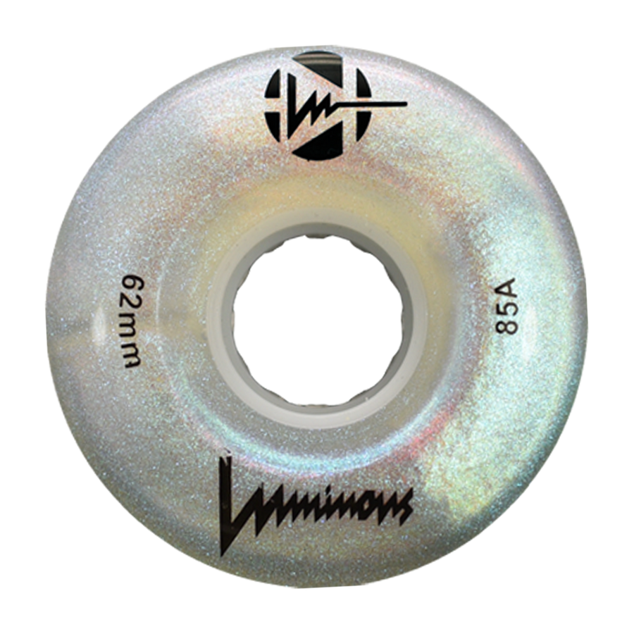 Luminous LED Quad Wheels Glitter 62mm 85a 4pk