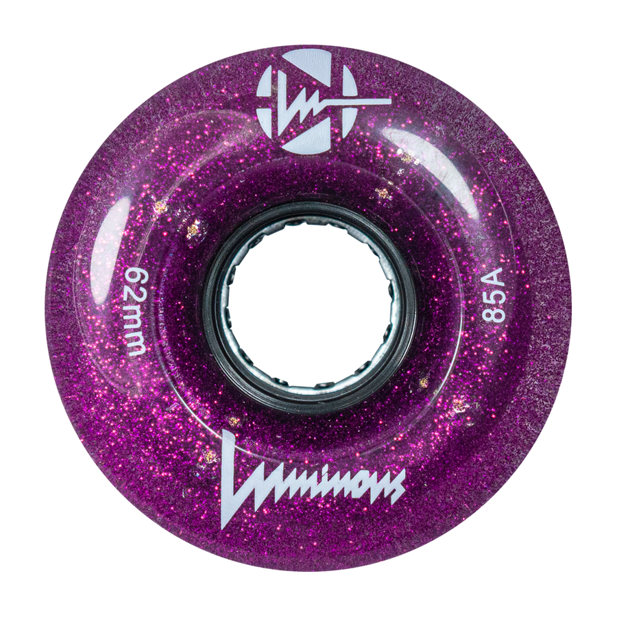 Luminous LED Quad Wheels Glitter 62mm 85a 4pk
