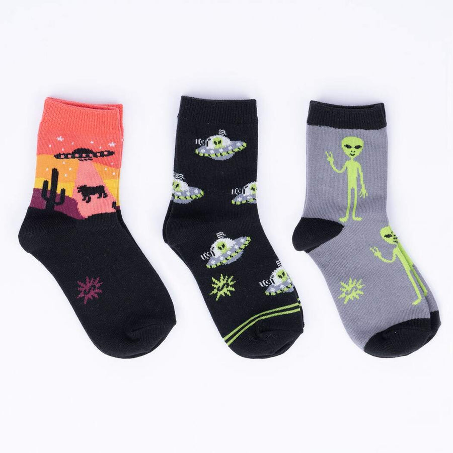 Sock it to Me Area 51 Crew Sock 3pack - Youth