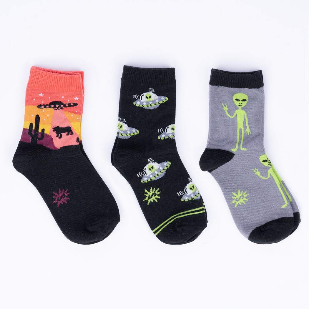 Sock it to Me Area 51 Crew Sock 3pack - Youth