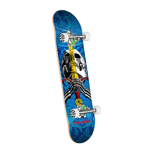Powell Peralta Skull & Sword Birch Complete Skateboard - Blue 7.5"