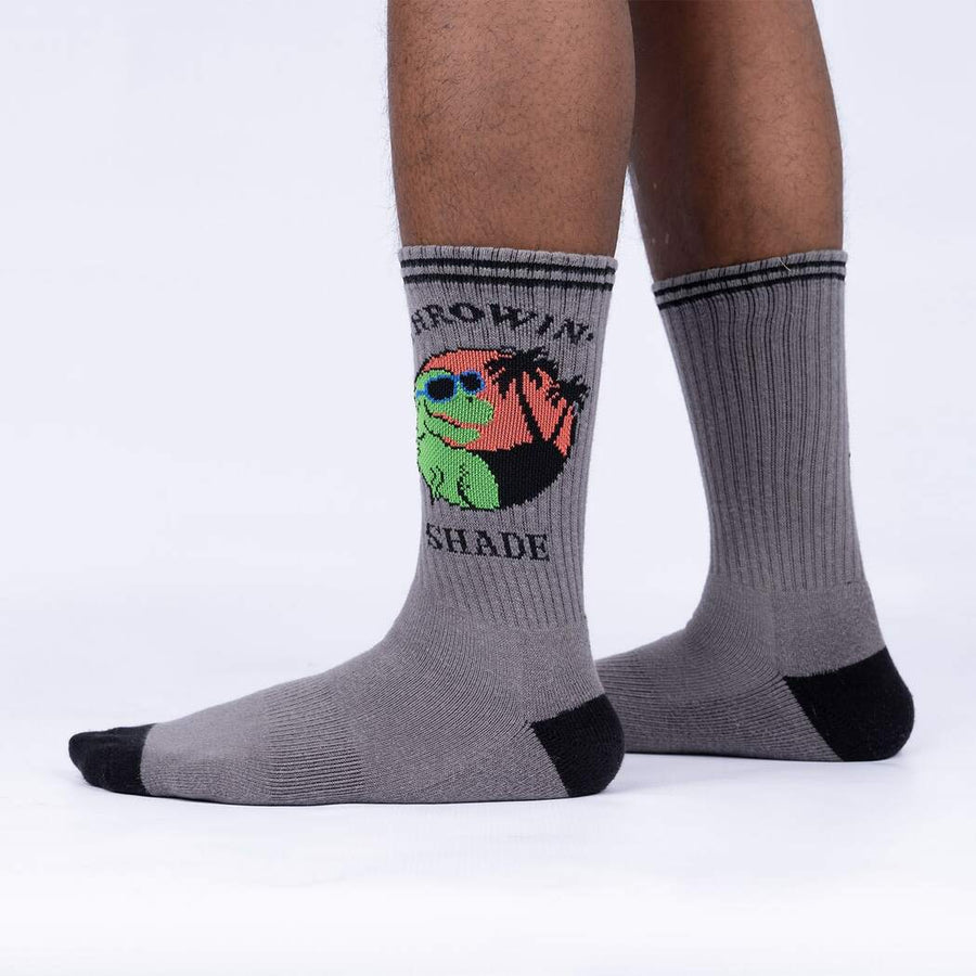 Sock It To Me Throwin Shade Ribbed Crew Athletic Socks M/L