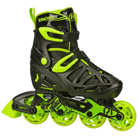 RDS Tracer Black/Green Adjustable Inline Skates