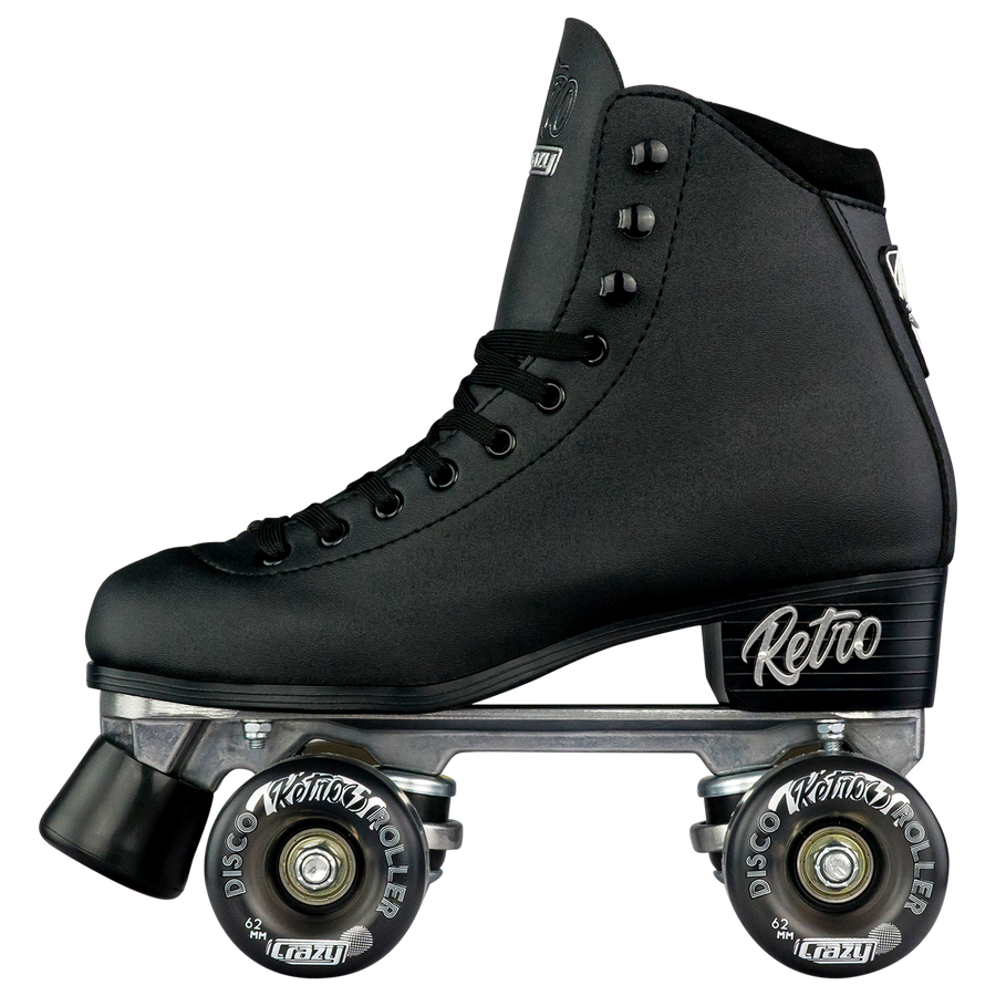 Crazy Retro Roller Skates Black