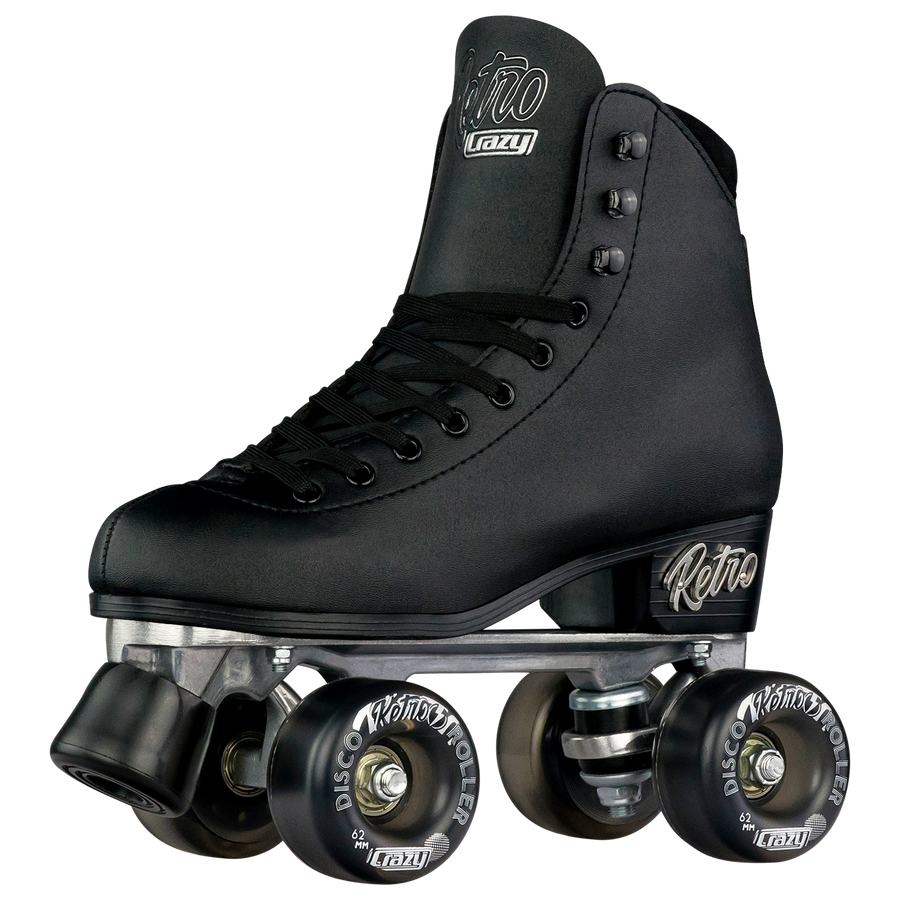 Crazy Retro Roller Skates Black