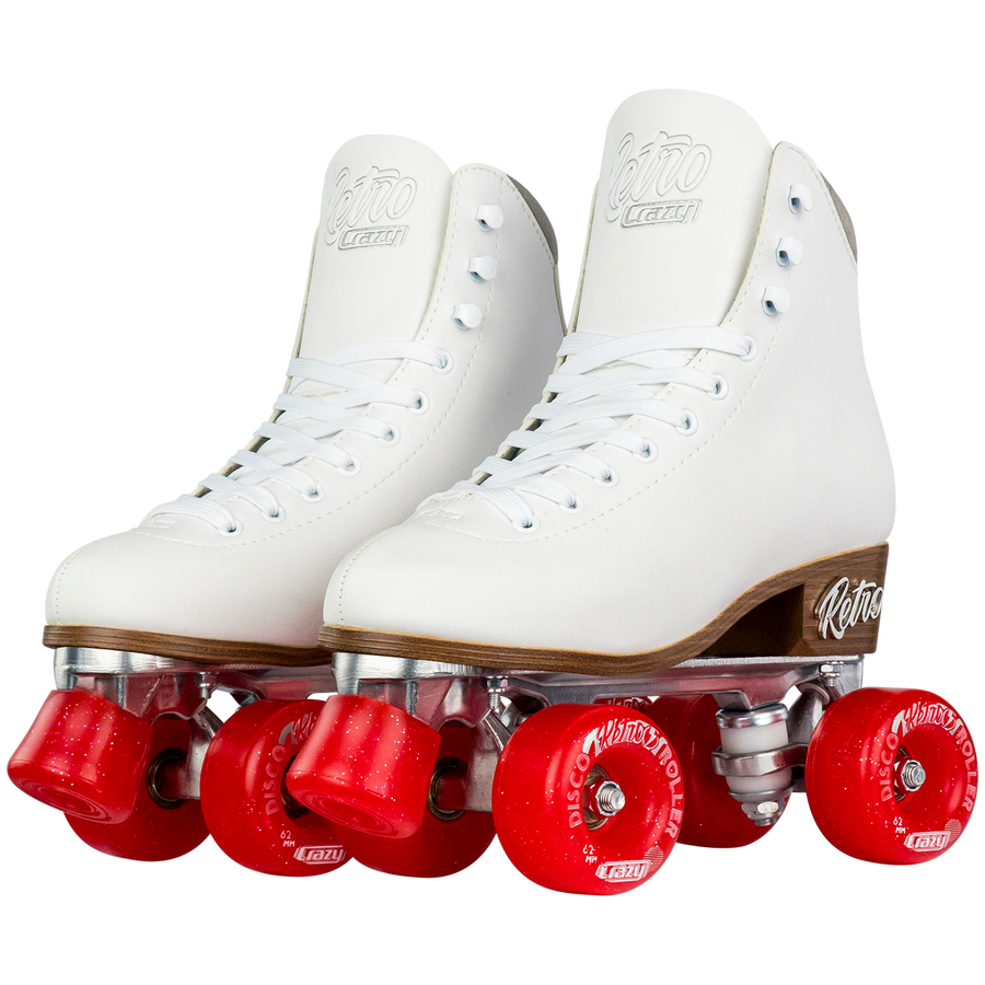 Crazy Retro Roller Skates White
