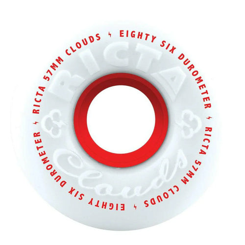 Ricta 57mm Clouds Red 86A Skateboard Wheels