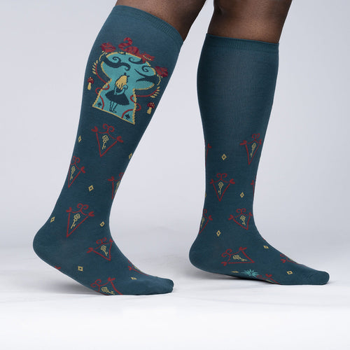 Sock It To Me Alice in Wonderland Stretch Knee High Socks