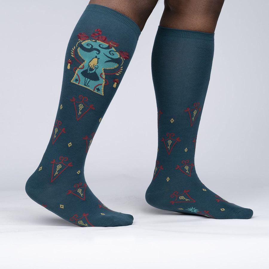 Sock It To Me Alice in Wonderland Stretch Knee High Socks