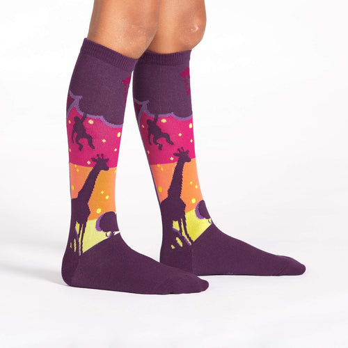 Sock It To Me SUNSET SAFARI YOUTH (AGED 3-6) KNEE HIGH SOCKS