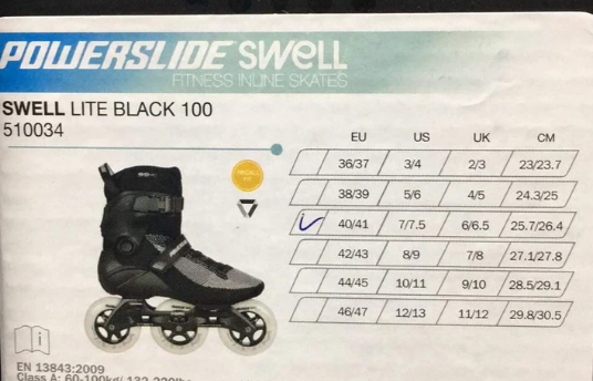 POWERSLIDE SWELL 100MM LITE BLACK INLINE SKATES