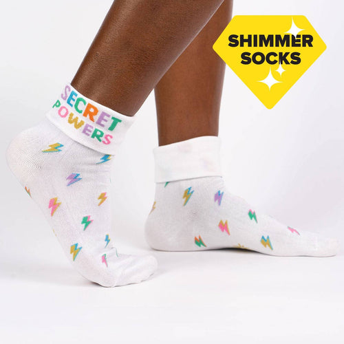 Sock It To Me Secret Powers Turn Cuff Crew Socks