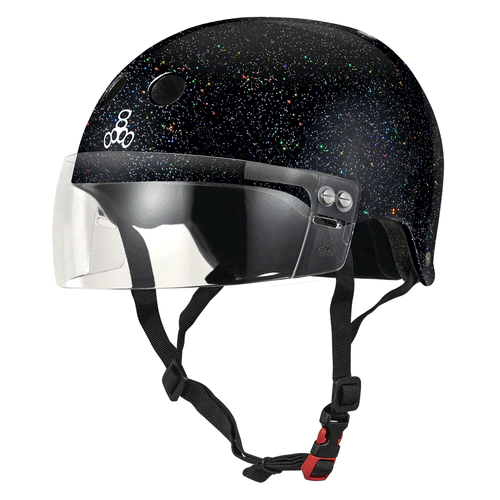 Triple 8 The Visor Certified Helmet SS Black Glitter