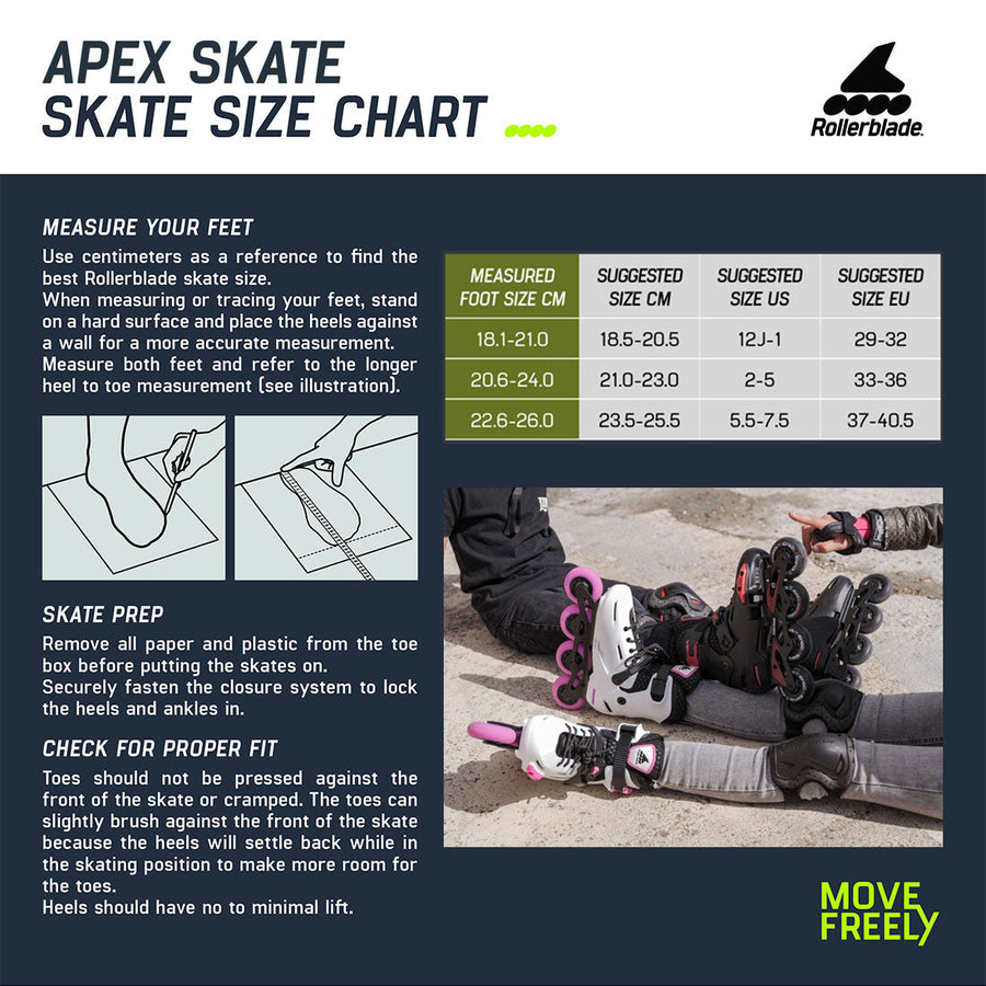 Rollerblade Apex Adjustable Inline Skate Black/Yellow
