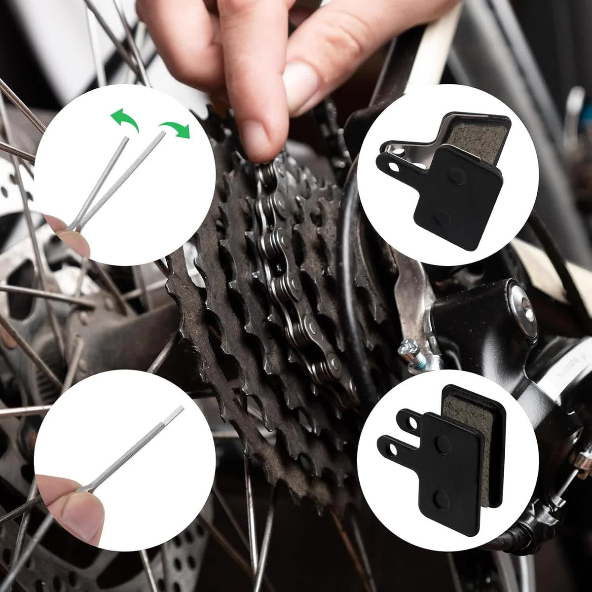 8 Pairs Bike Brake Pads, Bicycle Disc Brake Pads Fit for TRP Hylex Tektro Shimano Deore Br-M575 B01s Mt200 M525 M515 T615 M505 M495 M486 M485, Mountain MTB Ebike Brake Pads Replacement