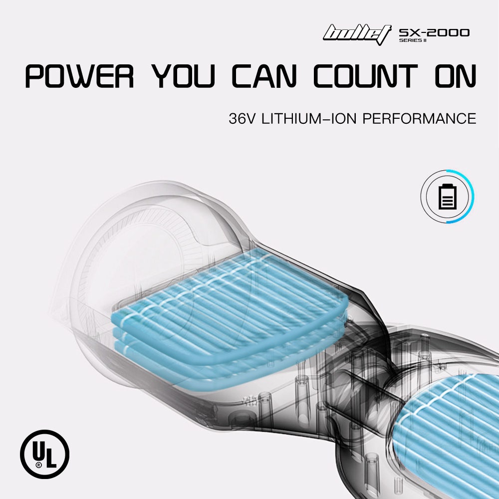 BULLET SX-2000 Hoverboard Scooter, 500W Brushless, UL Certified, AU Compliant, Superior Self Balancing System, LED Lights, Pink Camo