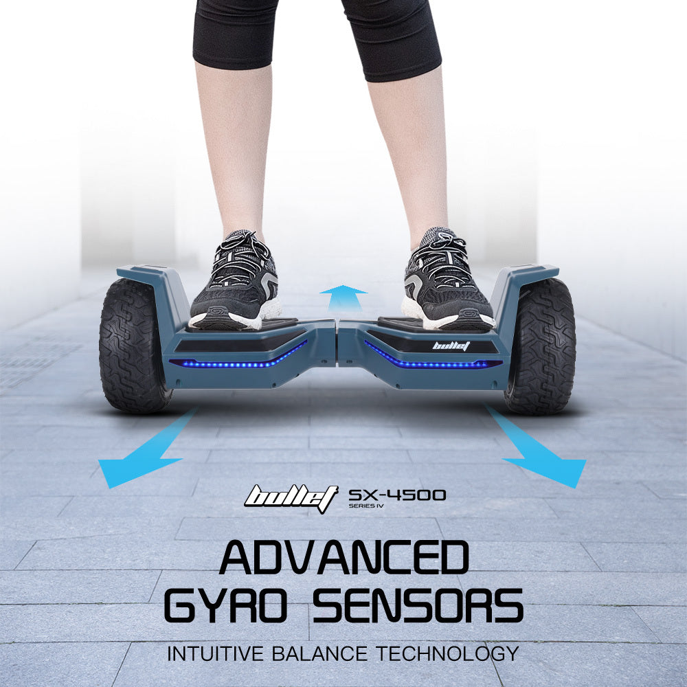 BULLET SX-4500 Hoverboard Scooter, 700W Brushless, UL Certified, AU Compliant, 8.5" Wheels, Superior Self Balancing System, LED Lights, Carry Bag, Navy Blue