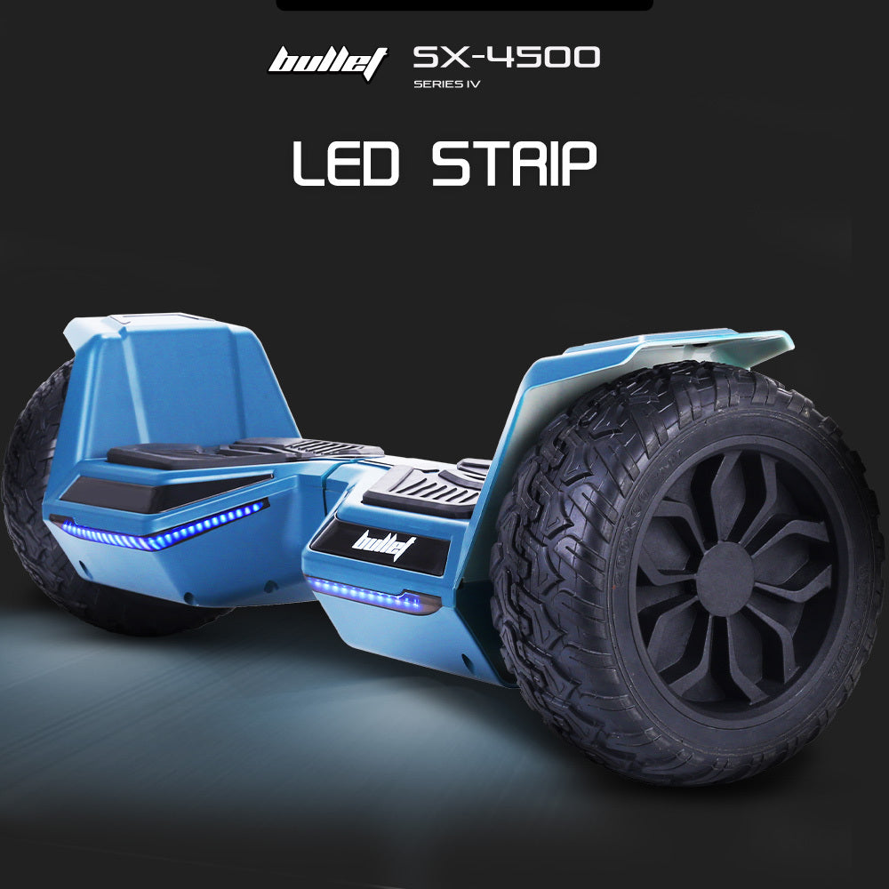 BULLET SX-4500 Hoverboard Scooter, 700W Brushless, UL Certified, AU Compliant, 8.5" Wheels, Superior Self Balancing System, LED Lights, Carry Bag, Navy Blue