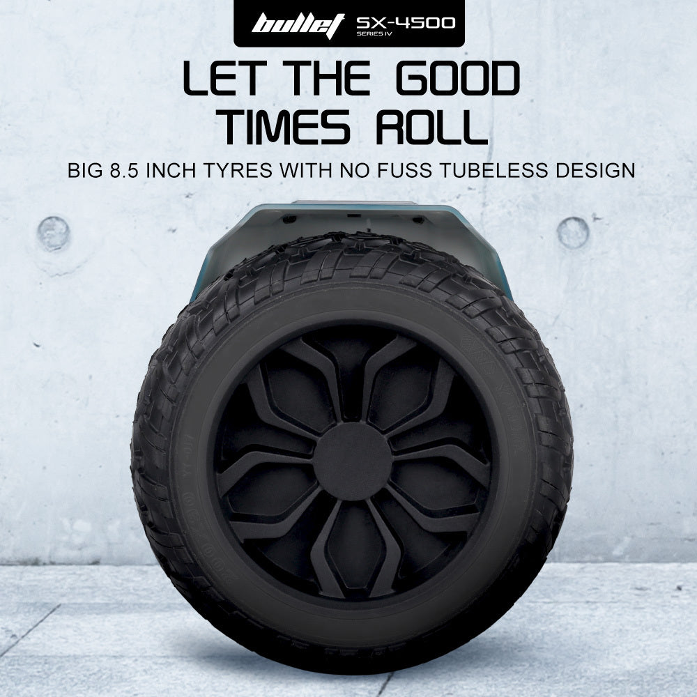 BULLET SX-4500 Hoverboard Scooter, 700W Brushless, UL Certified, AU Compliant, 8.5" Wheels, Superior Self Balancing System, LED Lights, Carry Bag, Navy Blue