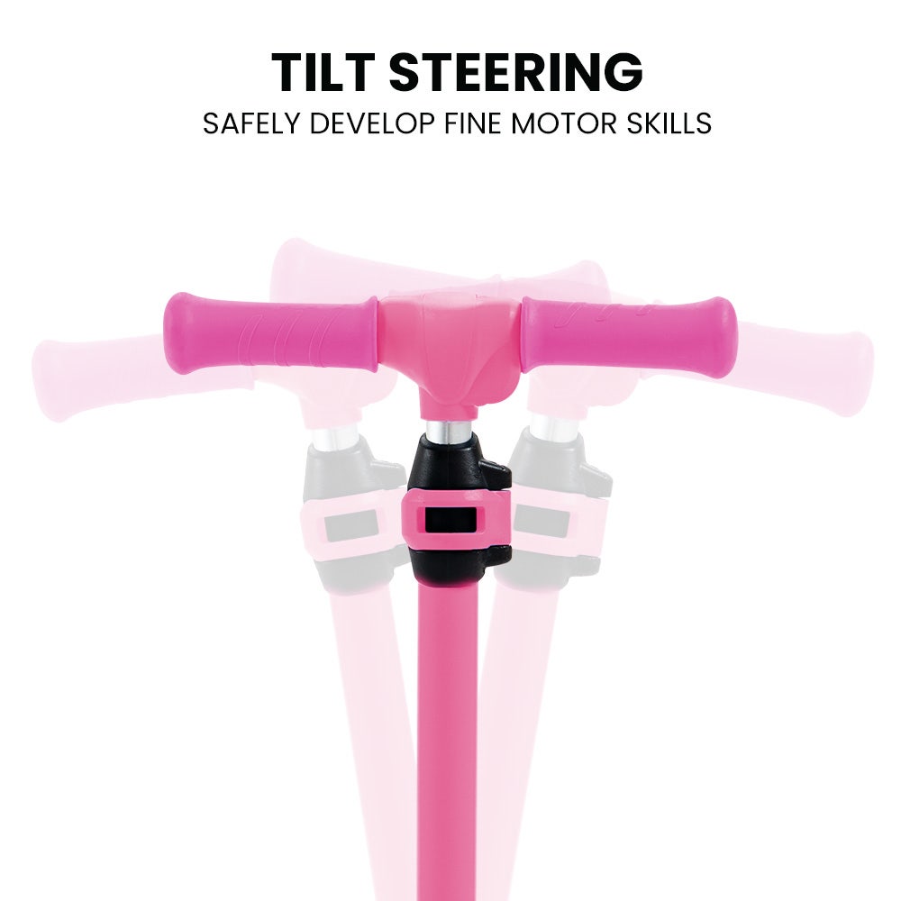 ROVO KIDS 3-Wheel Electric Scooter , Ages 3-8, Adjustable Height, AU Compliant, Lithium Battery, Pink