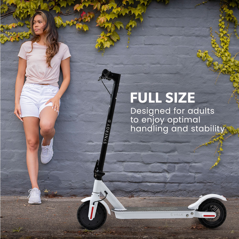 VALK Synergy 5 Electric Scooter, 400W, AU Compliant, Motorised eScooter for Adults, White